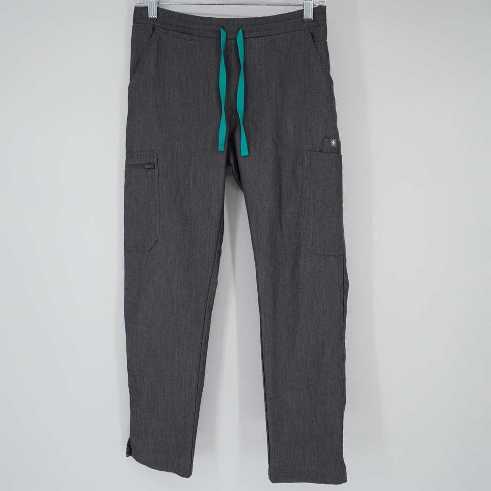 FIGS Women's Yola Skinny Scrub Pants TW2000P PO 1290 Gray XS Petite Healthcare‎